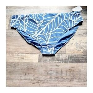 Arte Sands Philharmonic Monet Blue Tropical Leaf Bikini Swim Bottoms | Size 20